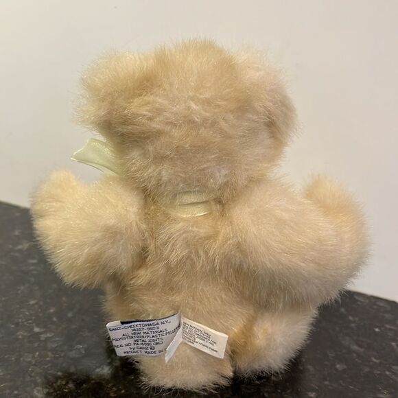 Ganz -Heritage Collection-Message Teddy Bear Tan with yellow ribbon. Size 11” - Picture 5 of 12